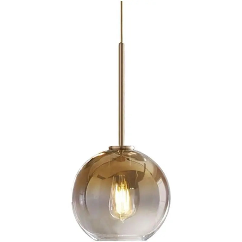Modern Luxury Gradient Glass Globe Shade 1-light Pendant Light for Dining Room Lumendat