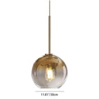 Modern Luxury Gradient Glass Globe Shade 1-light Pendant Light for Dining Room Lumendat