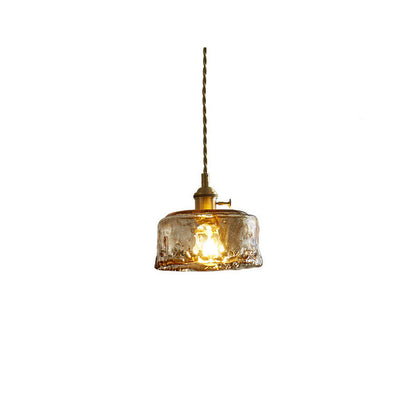 Contemporary Nordic Geometric Jar Glass 1-Light Pendant Light For Living Room