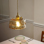 Contemporary Nordic Geometric Jar Glass 1-Light Pendant Light For Living Room