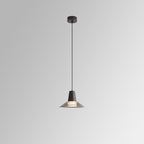 Modern Luxury Cone Shape Glass Brass LED Pendant Light For Living Room