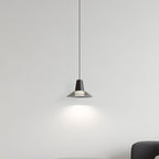 Modern Luxury Cone Shape Glass Brass LED Pendant Light For Living Room