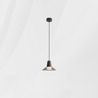 Modern Luxury Cone Shape Glass Brass LED Pendant Light For Living Room