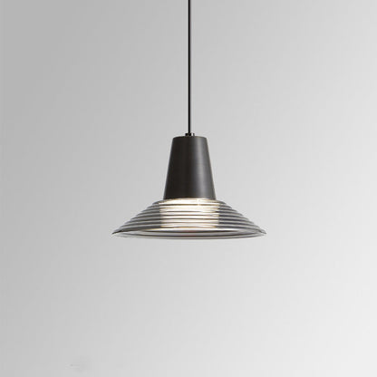 Modern Luxury Cone Shape Glass Brass LED Pendant Light For Living Room