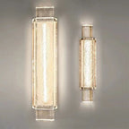 Modern Luxury Bubble Cylinder Iron Glass LED Wall Sconce Lamp For Bedroom