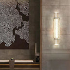 Modern Luxury Bubble Cylinder Iron Glass LED Wall Sconce Lamp For Bedroom