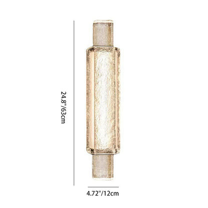Modern Luxury Bubble Cylinder Iron Glass LED Wall Sconce Lamp For Bedroom