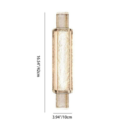 Modern Luxury Bubble Cylinder Iron Glass LED Wall Sconce Lamp For Bedroom
