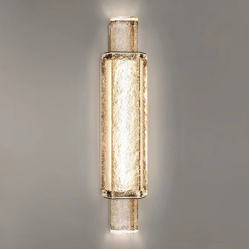 Modern Luxury Bubble Cylinder Iron Glass LED Wall Sconce Lamp For Bedroom