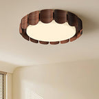 Contemporary Retro Round Curved Iron Acrylic LED Flush Mount Ceiling Light For Living Room