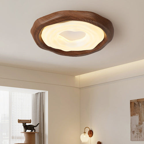 Contemporary Retro Cookies Iron PE Shade LED Flush Mount Ceiling Light For Living Room