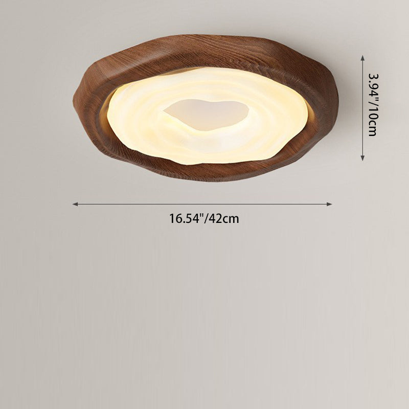 Contemporary Retro Cookies Iron PE Shade LED Flush Mount Ceiling Light For Living Room