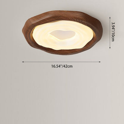 Contemporary Retro Cookies Iron PE Shade LED Flush Mount Ceiling Light For Living Room