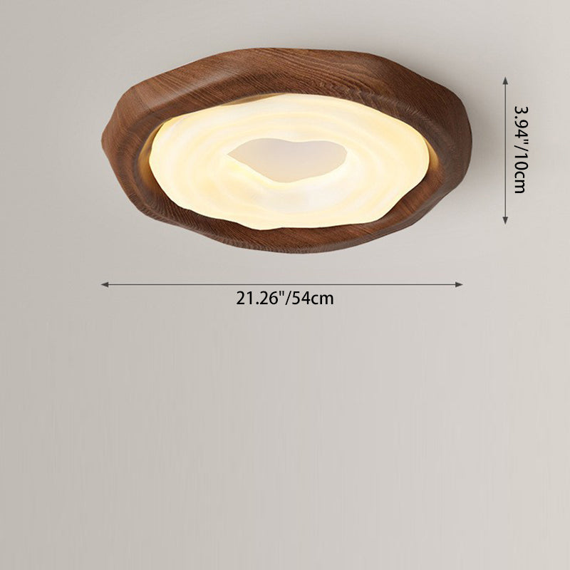 Contemporary Retro Cookies Iron PE Shade LED Flush Mount Ceiling Light For Living Room
