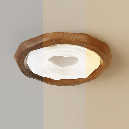 Contemporary Retro Cookies Iron PE Shade LED Flush Mount Ceiling Light For Living Room