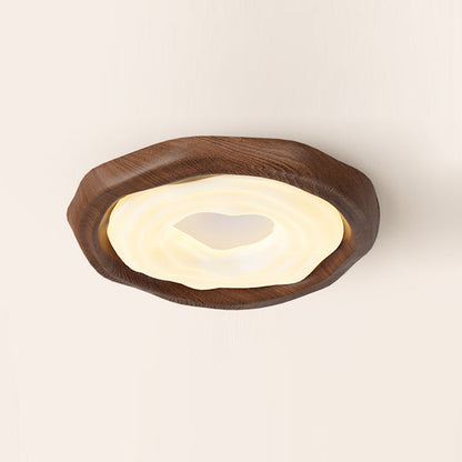 Contemporary Retro Cookies Iron PE Shade LED Flush Mount Ceiling Light For Living Room