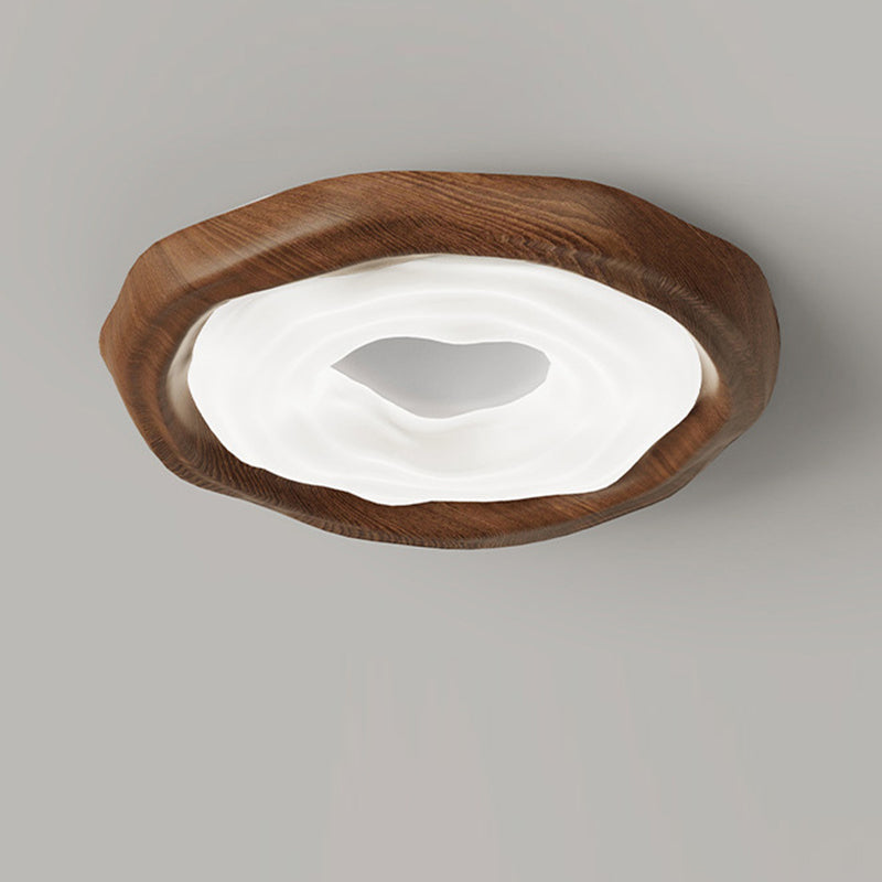 Contemporary Retro Cookies Iron PE Shade LED Flush Mount Ceiling Light For Living Room