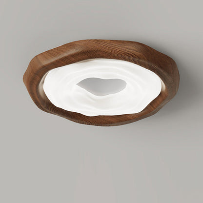 Contemporary Retro Cookies Iron PE Shade LED Flush Mount Ceiling Light For Living Room