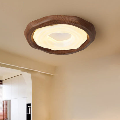 Contemporary Retro Cookies Iron PE Shade LED Flush Mount Ceiling Light For Living Room
