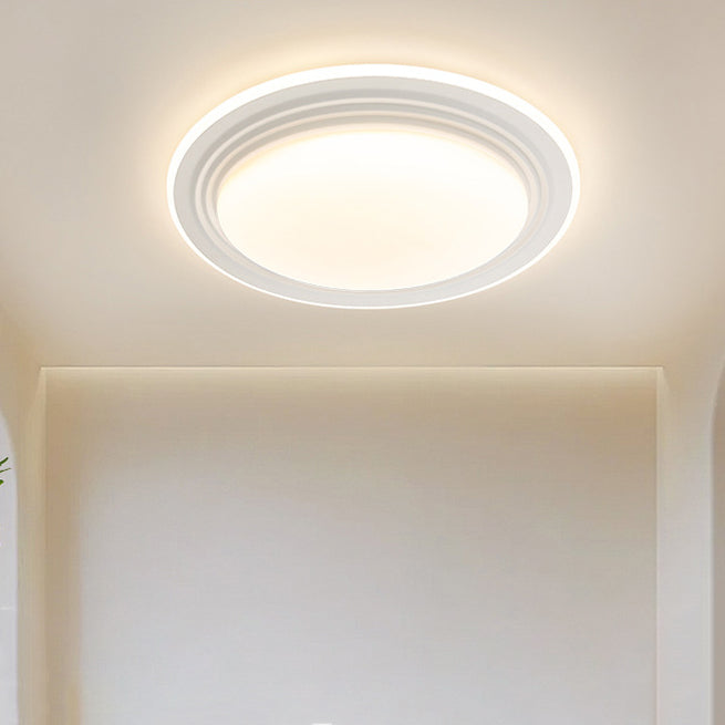 Modern Minimalist Round Iron Acrylic LED Flush Mount Ceiling Light For Living Room
