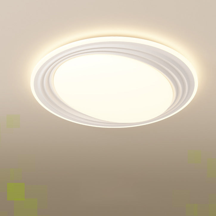 Modern Minimalist Round Iron Acrylic LED Flush Mount Ceiling Light For Living Room