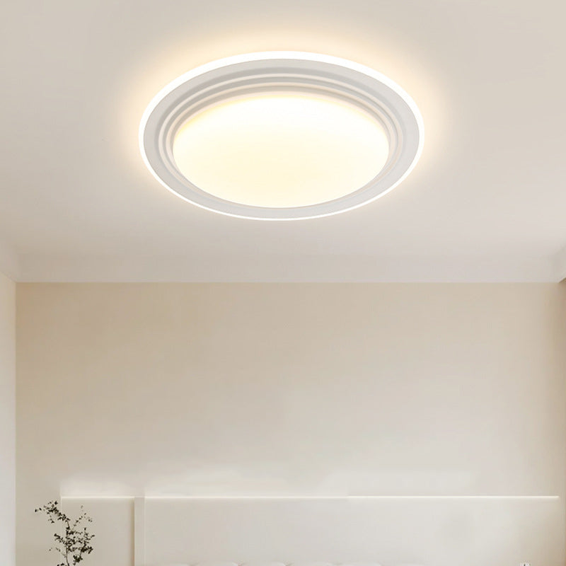 Modern Minimalist Round Iron Acrylic LED Flush Mount Ceiling Light For Living Room