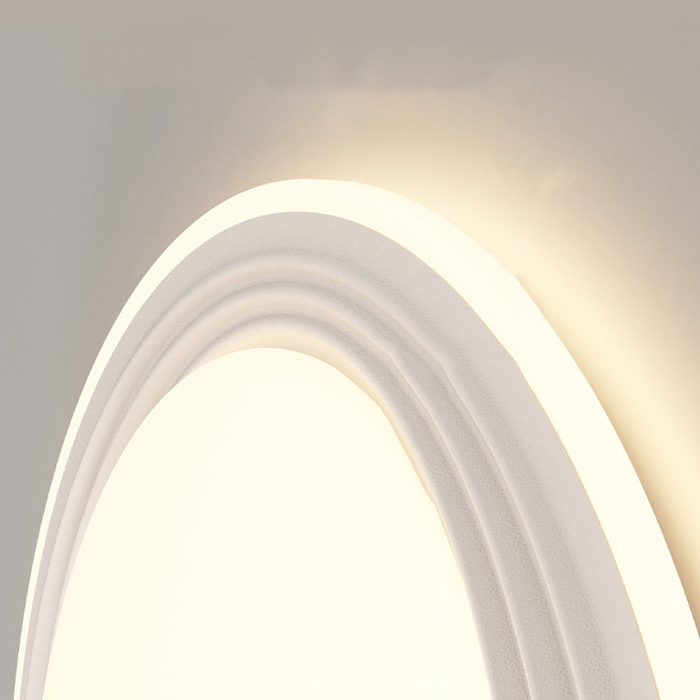 Modern Minimalist Round Iron Acrylic LED Flush Mount Ceiling Light For Living Room