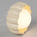 Contemporary Nordic Pumpkin Shape Resin Aluminum PE 1-Light Pendant Light For Bedroom
