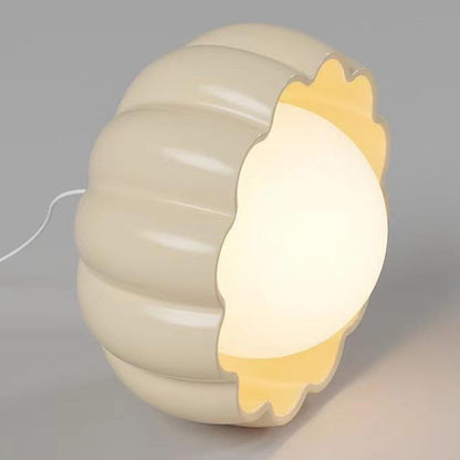 Contemporary Nordic Pumpkin Shape Resin Aluminum PE 1-Light Pendant Light For Bedroom