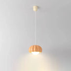 Contemporary Nordic Pumpkin Shape Resin Aluminum PE 1-Light Pendant Light For Bedroom