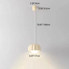 Contemporary Nordic Pumpkin Shape Resin Aluminum PE 1-Light Pendant Light For Bedroom