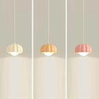 Contemporary Nordic Pumpkin Shape Resin Aluminum PE 1-Light Pendant Light For Bedroom