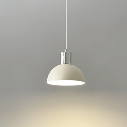 Contemporary Retro Iron Wood Glass Ball Dome 1-Light Pendant Light For Living Room