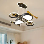 Lumendat Contemporary Creative Kids Cartoon Airplane Iron Acrylic LED Chandelier For Bedroom Lumendat