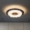 Contemporary Retro Iron PE Square Round Rectangular Bubble LED Flush Mount Ceiling Light For Bedroom