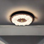 Contemporary Retro Iron PE Square Round Rectangular Bubble LED Flush Mount Ceiling Light For Bedroom