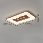 Contemporary Retro Iron PE Square Round Rectangular Bubble LED Flush Mount Ceiling Light For Bedroom