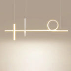 Modern Minimalist Long Strip Circle Acrylic Aluminum Iron LED Chandelier Island Light for Dining Room Lumendat