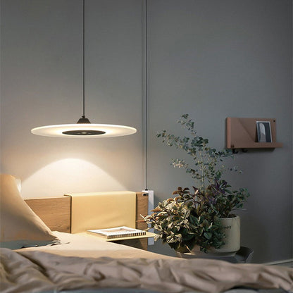 Contemporary Nordic Round Disc UFO Acrylic Shape Iron LED Pendant Light For Dining Room