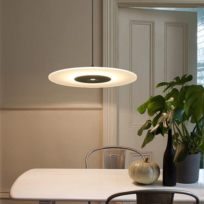 Contemporary Nordic Round Disc UFO Acrylic Shape Iron LED Pendant Light For Dining Room