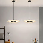 Contemporary Nordic Round Disc UFO Acrylic Shape Iron LED Pendant Light For Dining Room