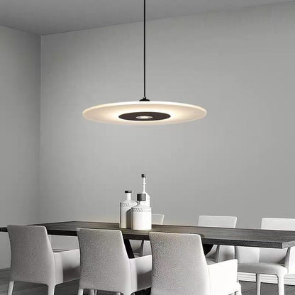 Contemporary Nordic Round Disc UFO Acrylic Shape Iron LED Pendant Light For Dining Room