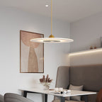 Contemporary Nordic Round Disc UFO Acrylic Shape Iron LED Pendant Light For Dining Room
