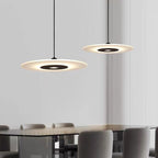 Contemporary Nordic Round Disc UFO Acrylic Shape Iron LED Pendant Light For Dining Room