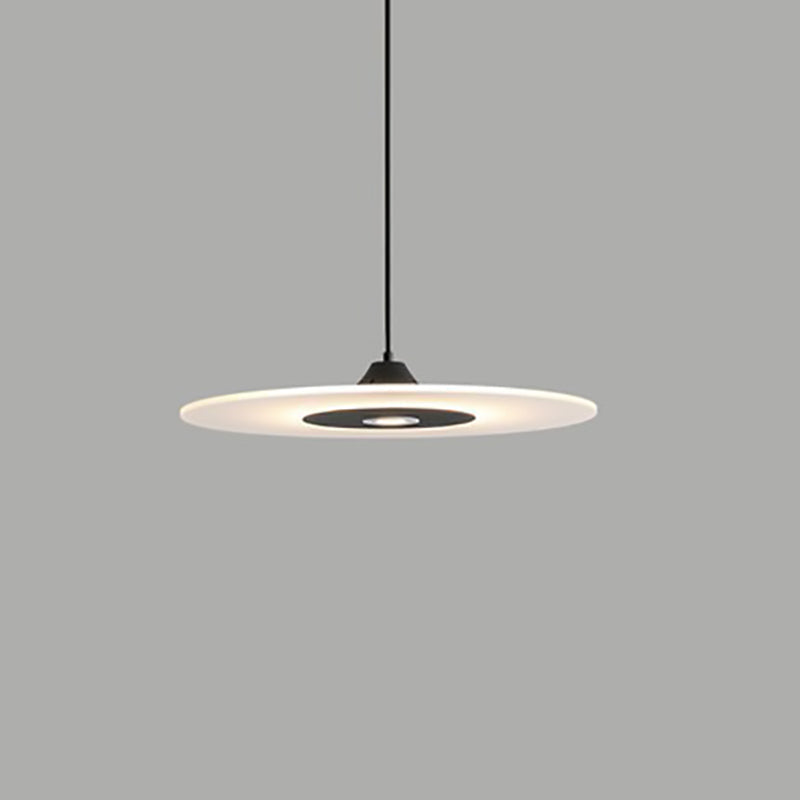 Contemporary Nordic Round Disc UFO Acrylic Shape Iron LED Pendant Light For Dining Room