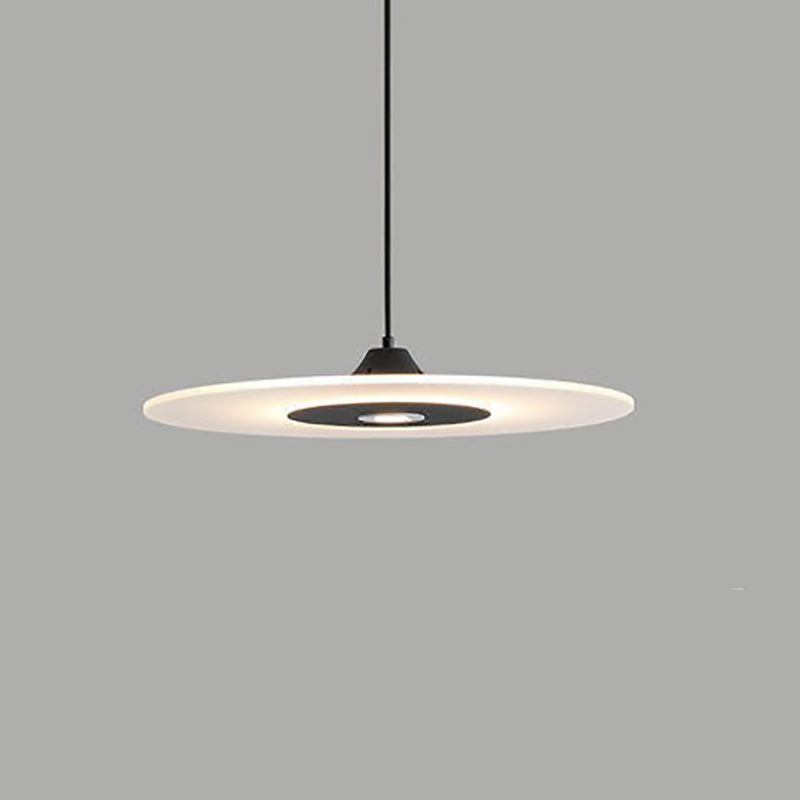 Contemporary Nordic Round Disc UFO Acrylic Shape Iron LED Pendant Light For Dining Room