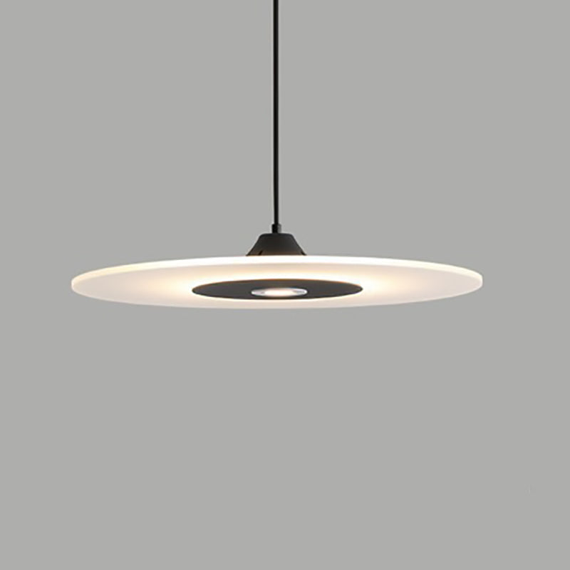 Contemporary Nordic Round Disc UFO Acrylic Shape Iron LED Pendant Light For Dining Room