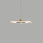 Contemporary Nordic Round Disc UFO Acrylic Shape Iron LED Pendant Light For Dining Room