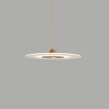 Contemporary Nordic Round Disc UFO Acrylic Shape Iron LED Pendant Light For Dining Room