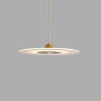 Contemporary Nordic Round Disc UFO Acrylic Shape Iron LED Pendant Light For Dining Room
